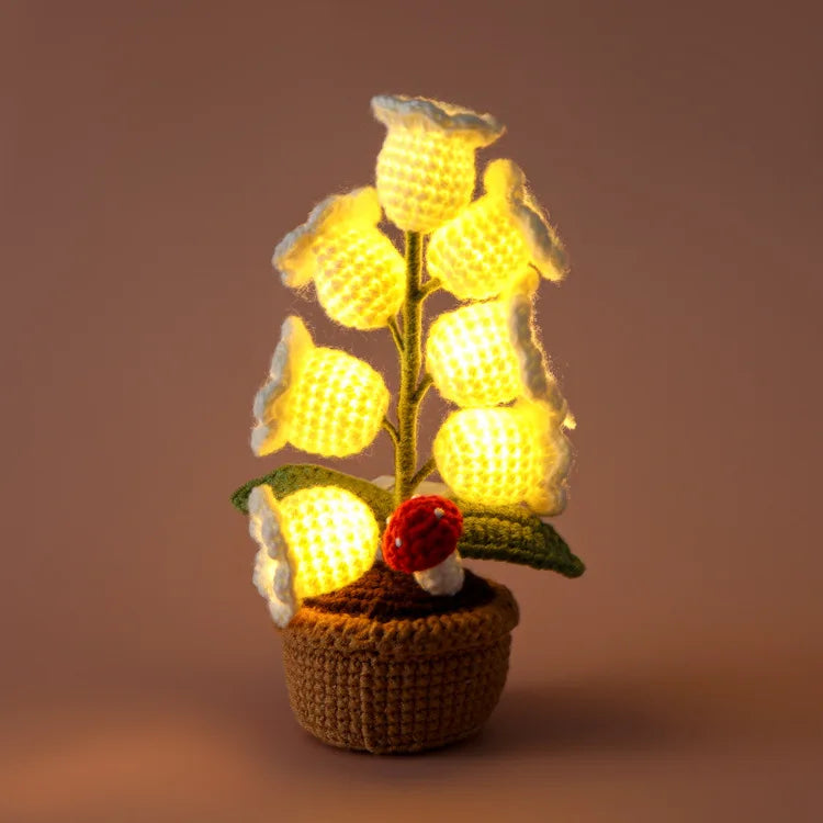 Handmade Crochet Bell Orchid | Beautiful Artificial Flower Decoration