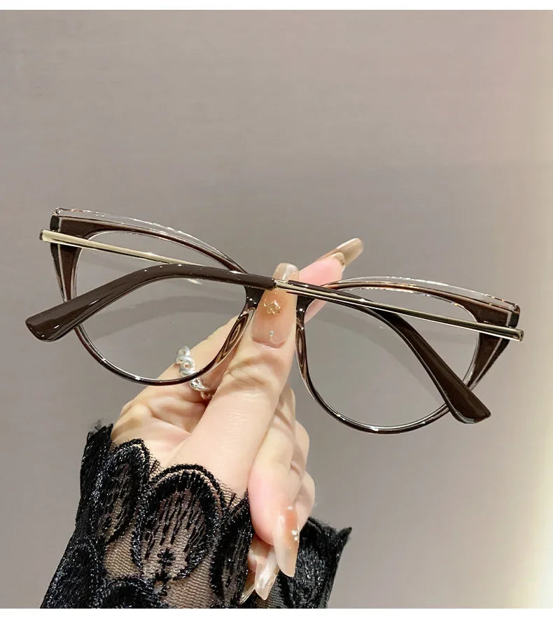 Stylish Cat Eye Myopia Glasses | Anti Blue Light Protection
