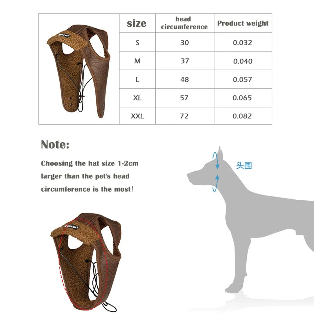Warm Fleece Aviator Hat for Dogs | Windproof Pet Pilot Cap