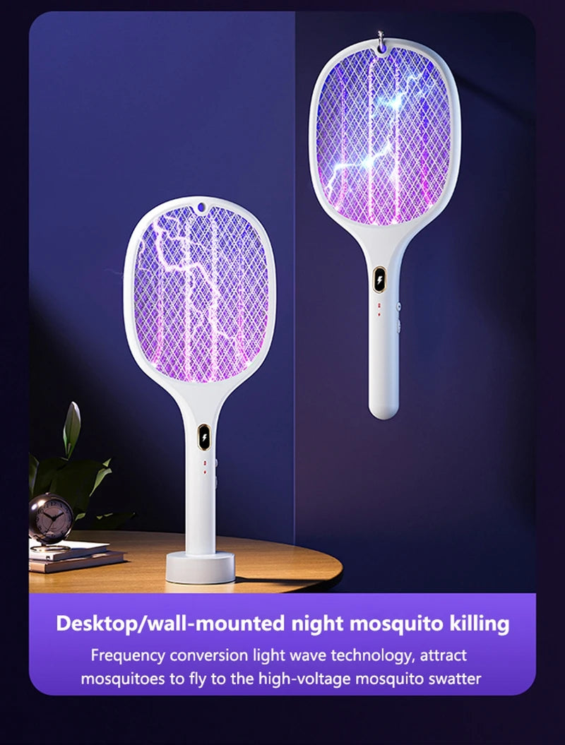 Multi-Functional Electric Bug Zapper Racket | USB Rechargeable Mosquito Killer
