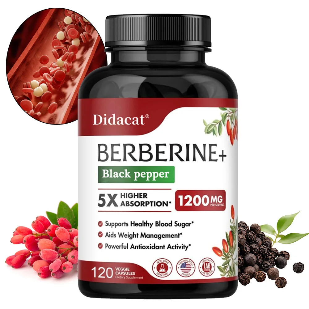Ultra Pure Berberine Supplement 1200mg for Health Support
