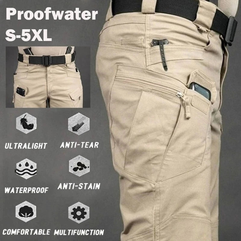 Men's Tactical Cargo Pants | Waterproof Multi-Pocket Outdoor Trousers