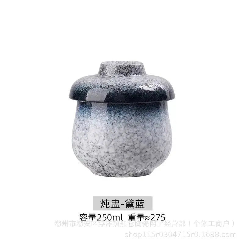 Japanese Ceramic Small Stew Pot Set | Creative Tableware for One