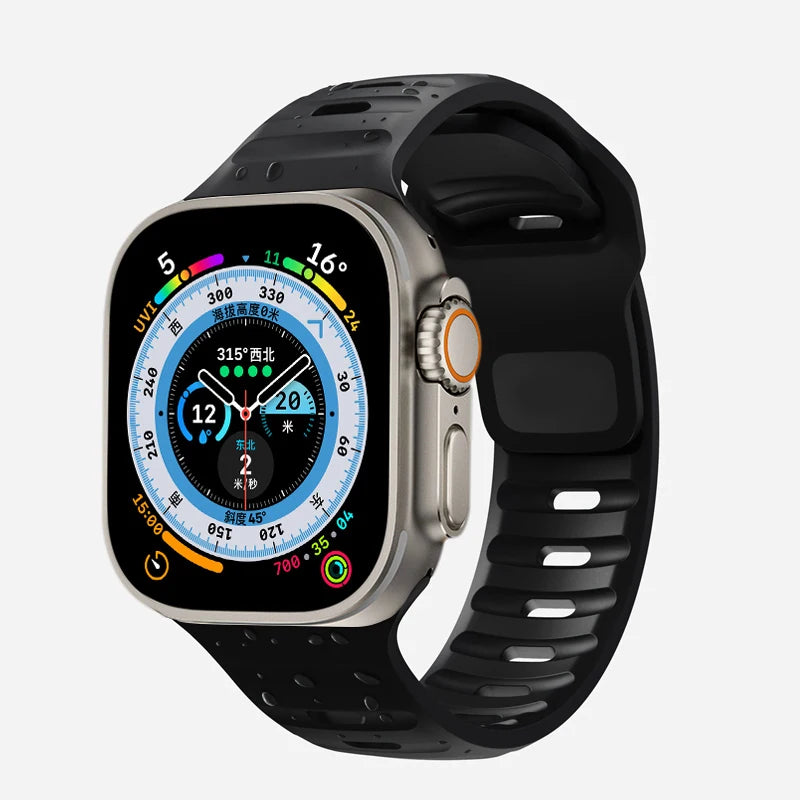 Flexible Silicone Sport Strap for Smartwatches | Comfort & Style