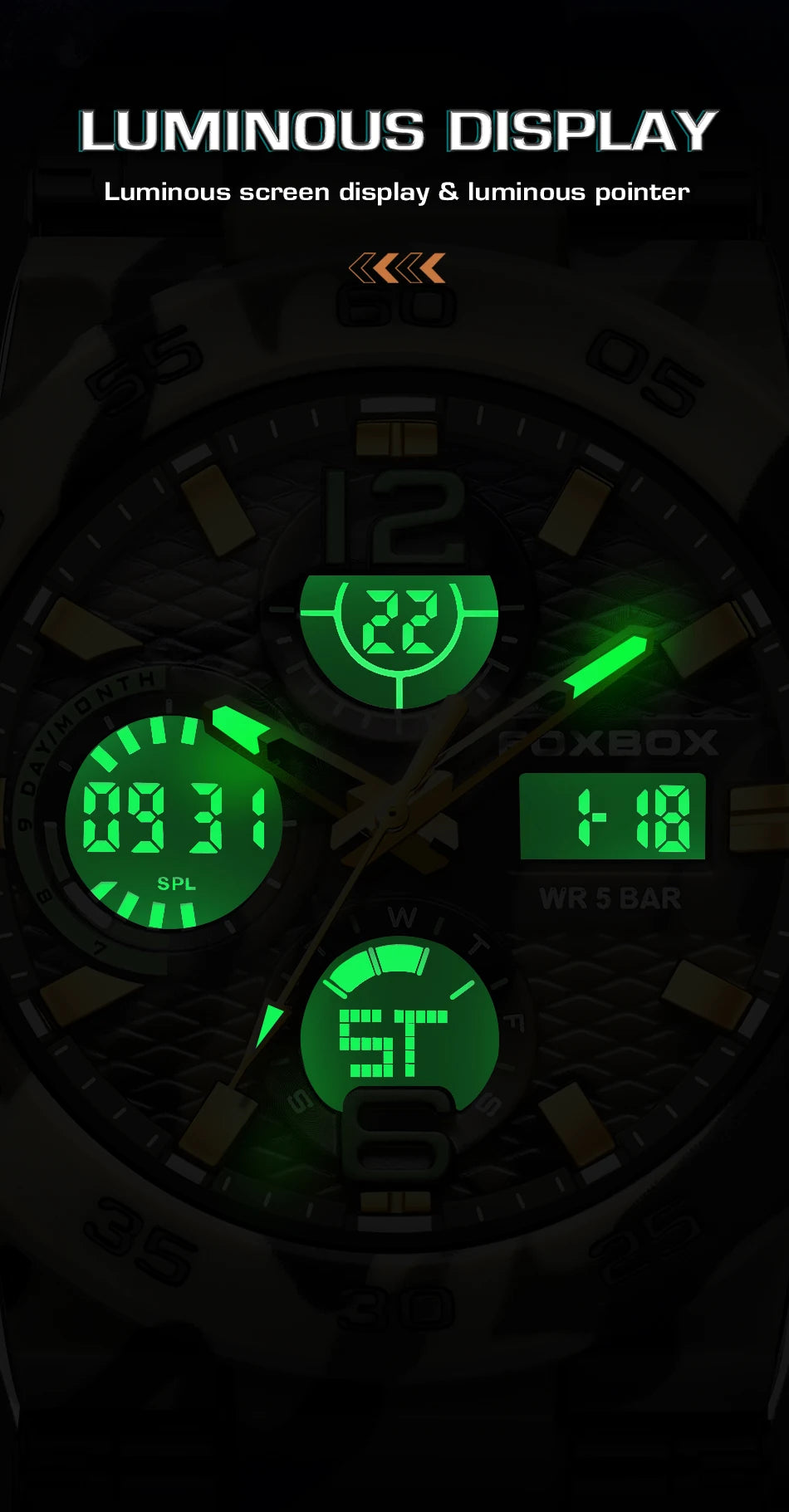 Men's Waterproof LED Sports Watch | Stylish & Multi-Functional