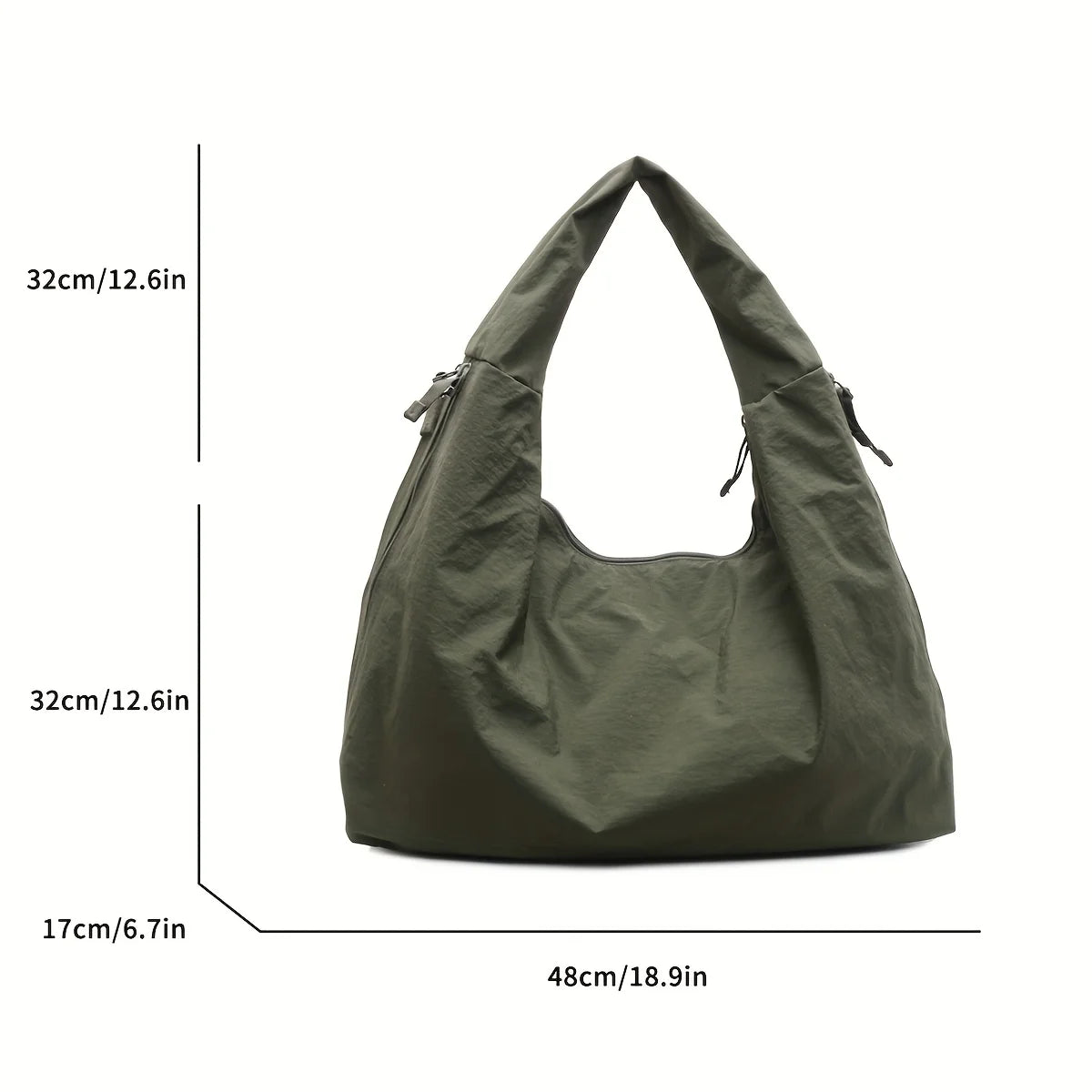 Large Nylon Tote Bag for College & Everyday Use | Stylish & Functional