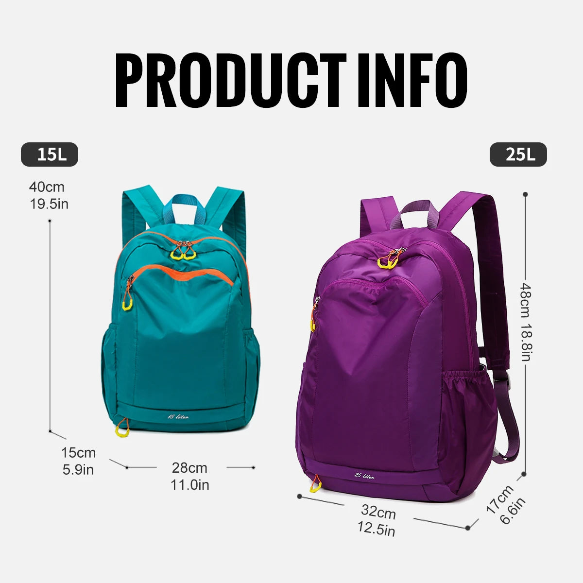 WRELS Outdoor Sports Backpack Wet Dry Seperation Fitness Hydration Backpack Lightweight Folding Waterproof Hiking Shoulders Bag