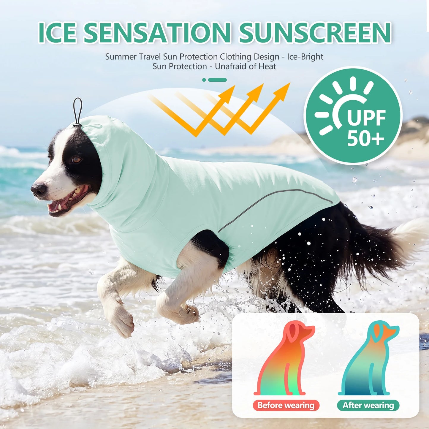 Pet Dog Sun Protective Clothing UV shirt Cooling Clothes Breathable Pets Outdoor Coatb Dogs Cats Pet Clothing in Summer