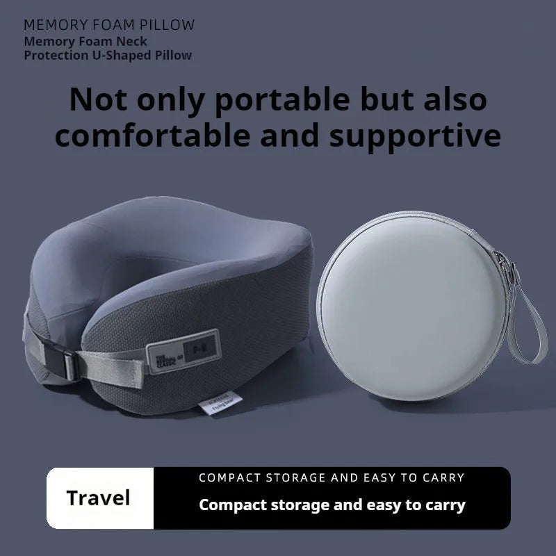 Premium Memory Foam Travel Neck Pillow | Supportive U-Shaped Cushion