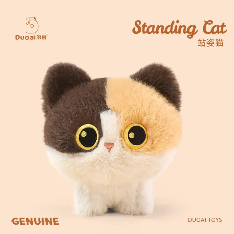 Cute Standing Cat Plush | Adorable Emotional Comfort Toy