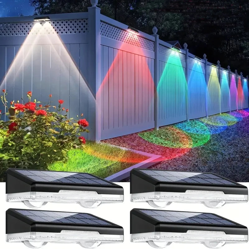 Stylish Solar Powered LED Fence Lights | Waterproof Outdoor Decor