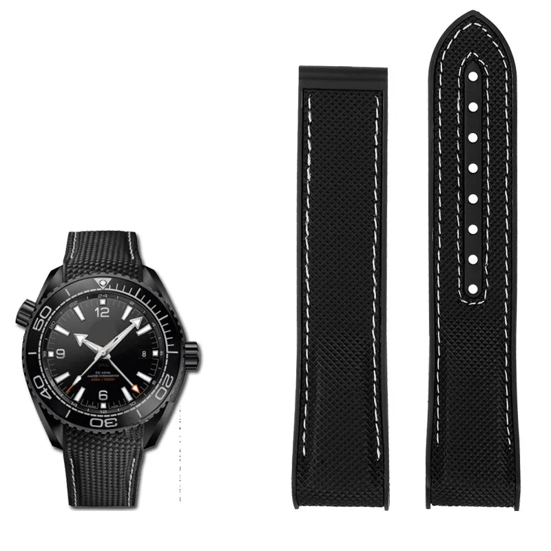 Versatile Nylon Rubber Watchband | Durable Comfort Strap