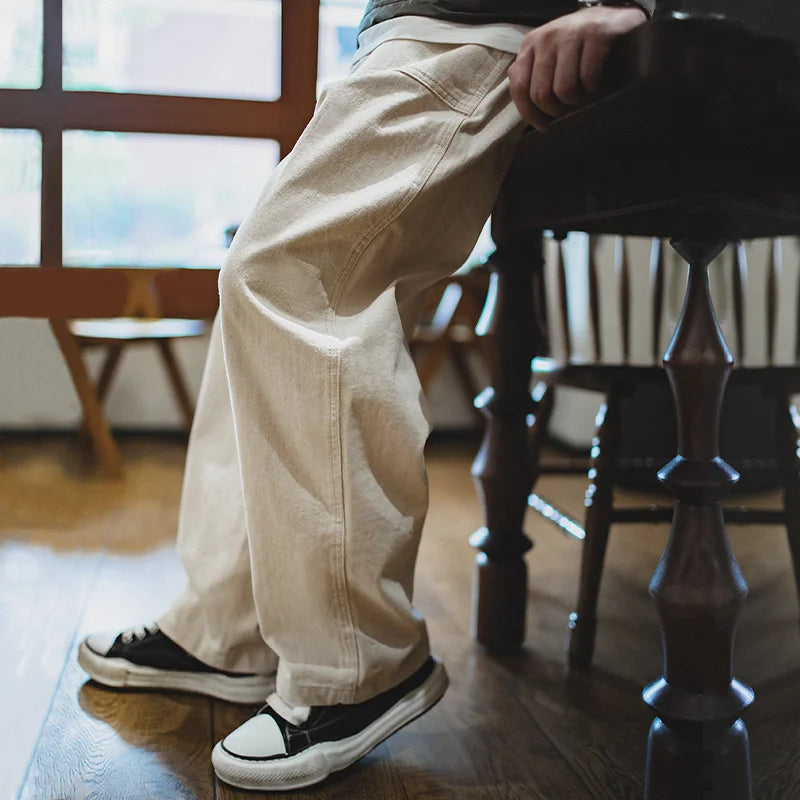 Men's Vintage Casual Loose Fit Cargo Pants | Comfortable Chino Trousers
