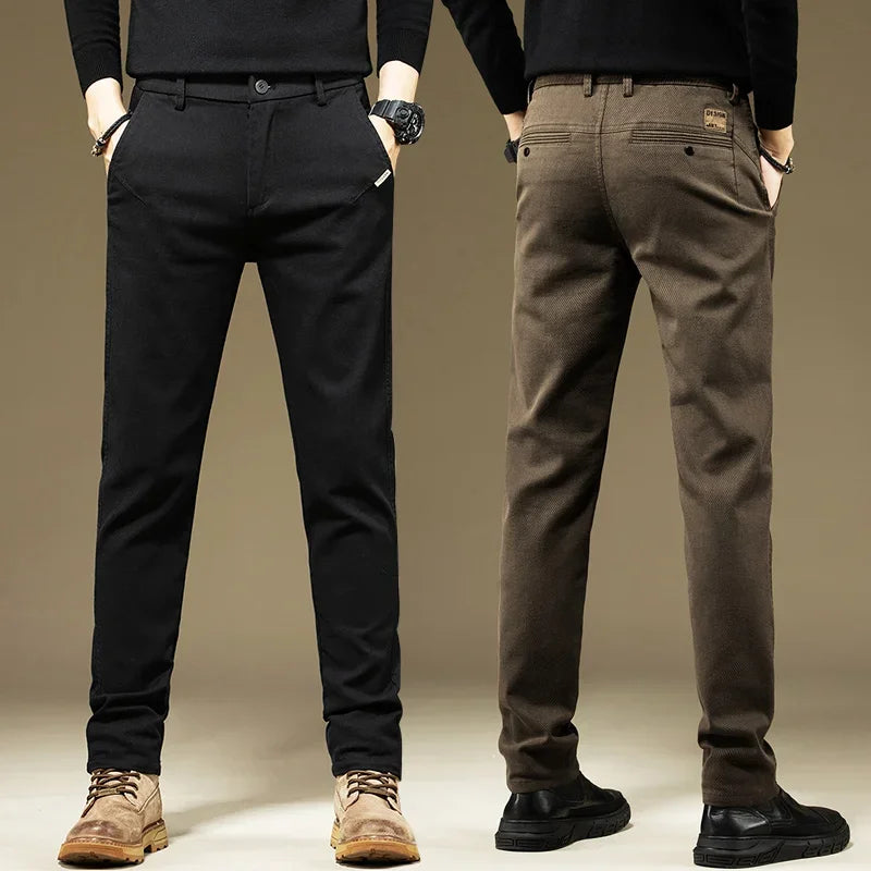 Men's Casual Cotton Pants | Stylish Solid Color Trousers