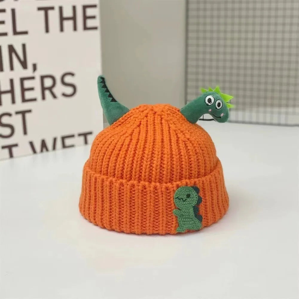 Cute Dinosaur Baby Knitted Winter Hat | Warm Wool-Blend Beanie