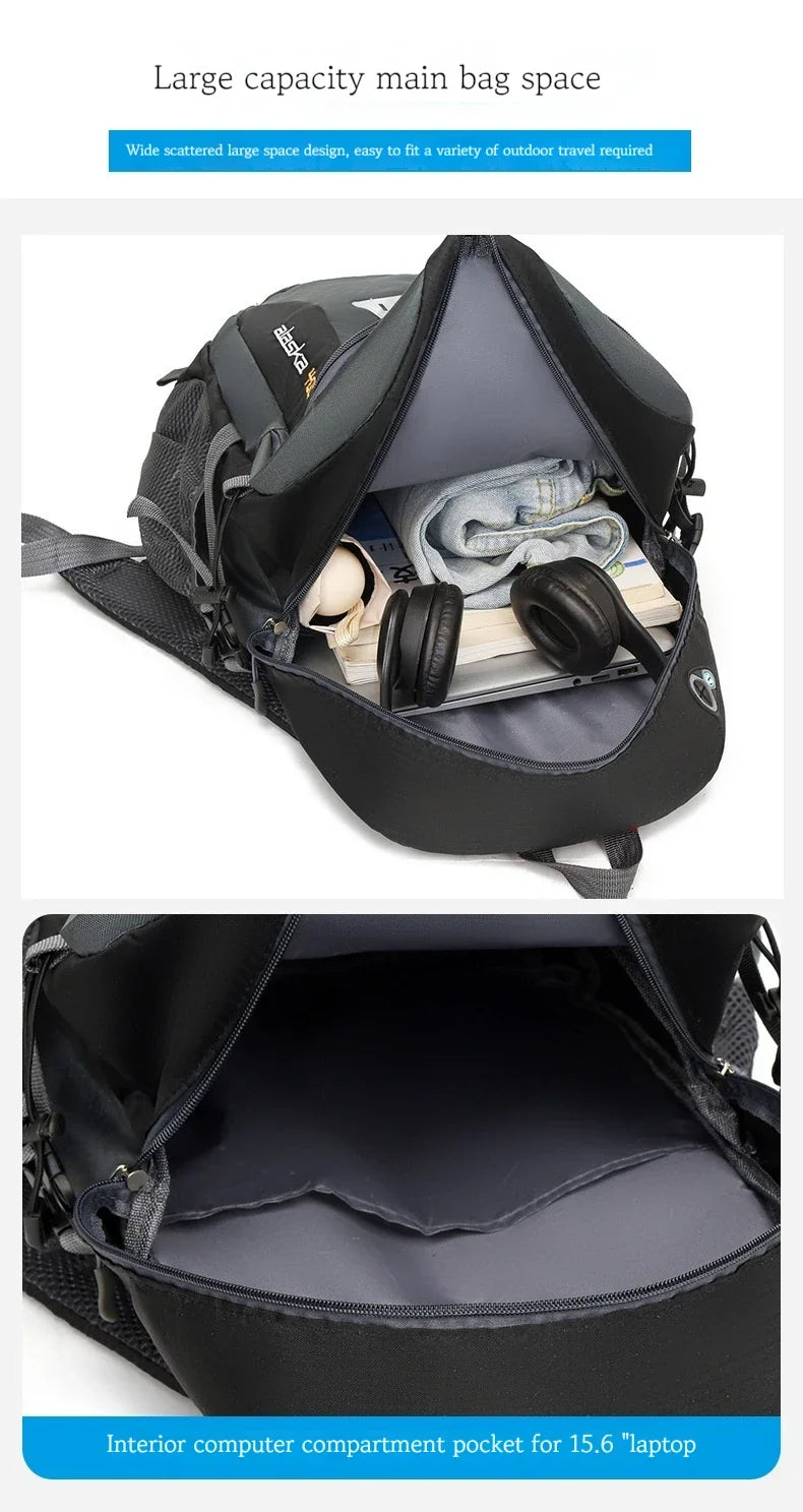 Men's Waterproof Nylon Backpack | Versatile Outdoor Travel Bag