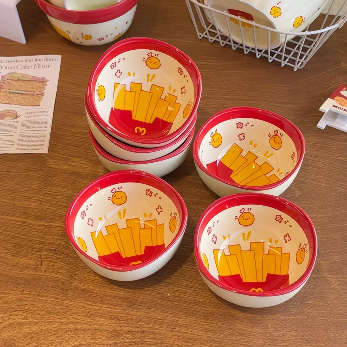 Cute French Fries Shaped Ceramic Small Dishes | Fun Dining Experience