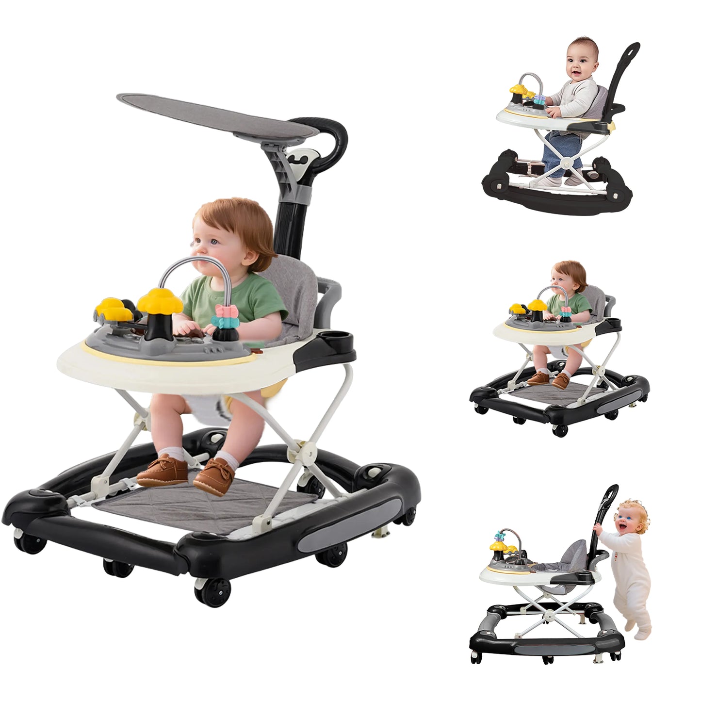 Multi-Functional Baby Walker with Awning | Safe & Fun Mobility