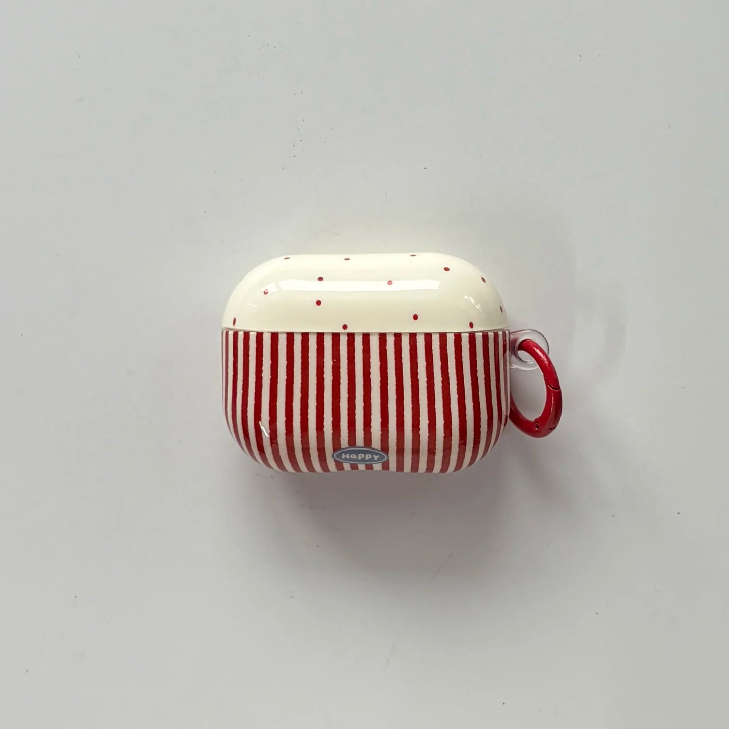 Funda de auriculares de lunares rojos de moda | Protección elegante para AirPods