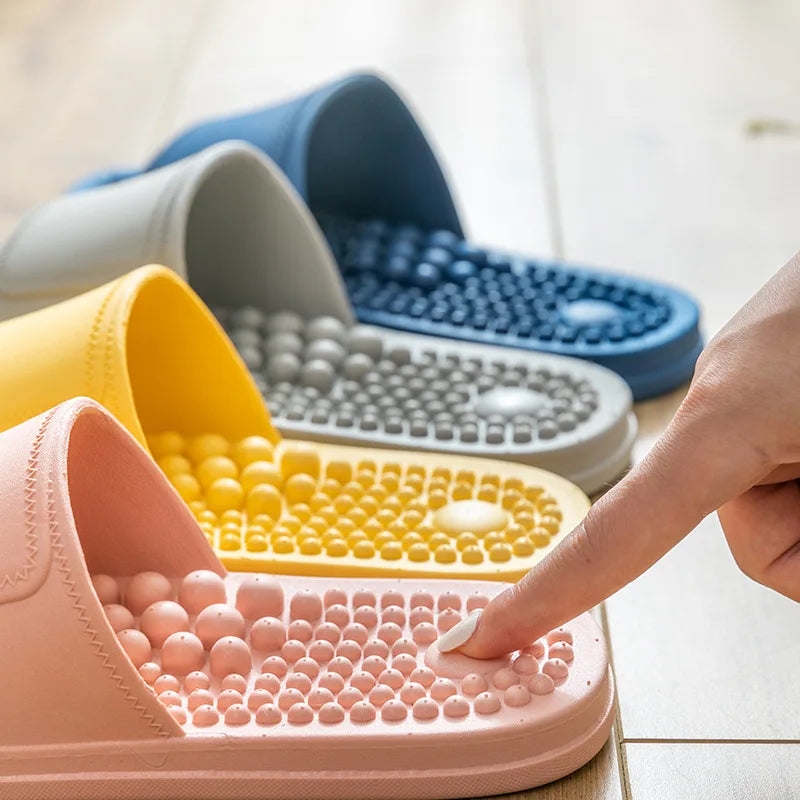 Women & Men Massage Slippers | Soft Non-Slip Indoor Slides