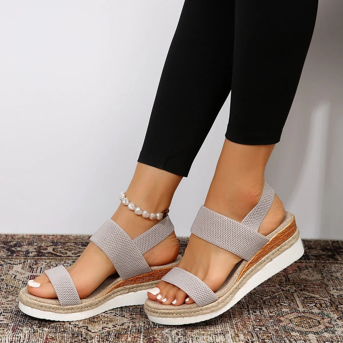 Stylish Women's Wedge Heeled Platform Sandals for Summer Comfort