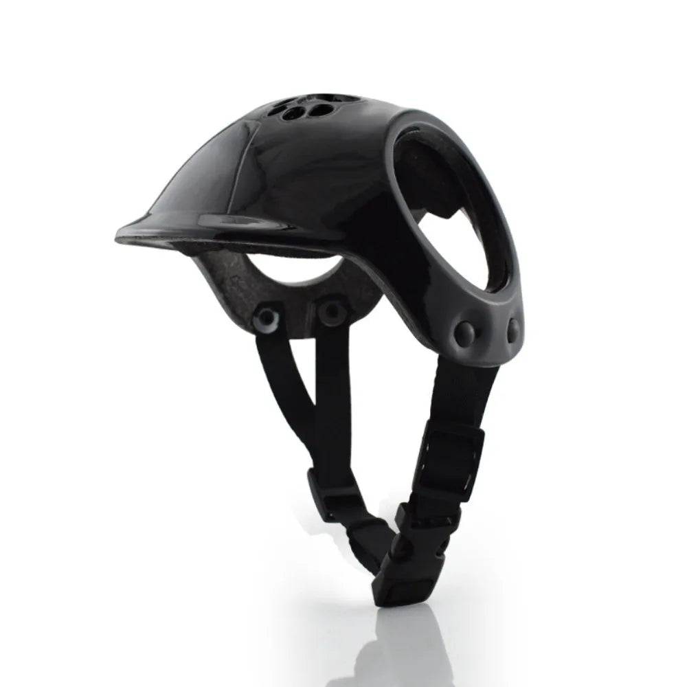 Adjustable Plastic Pet Dog Helmet | Safety Headgear for Pets
