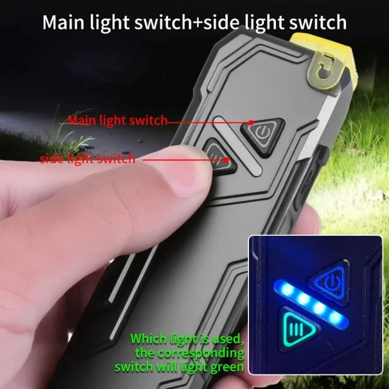 1000 Lumens RGB LED Flashlight | Rechargeable Magnetic Pocket Light