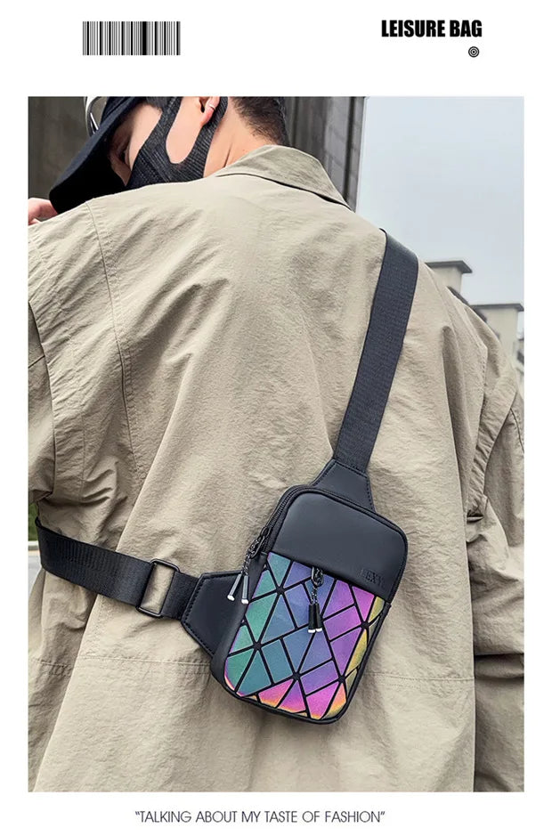 Stylish Crossbody Small Bag | Fashionable Rhombus Grid Design