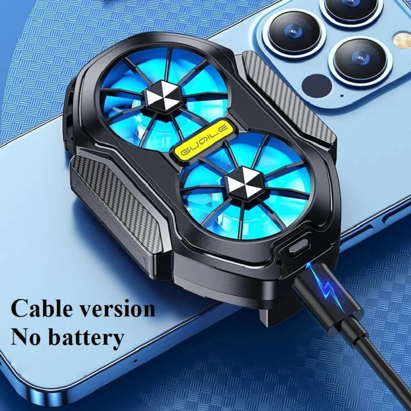 Dual Fan Mobile Phone Cooler | Rechargeable Strong Cooling Clip