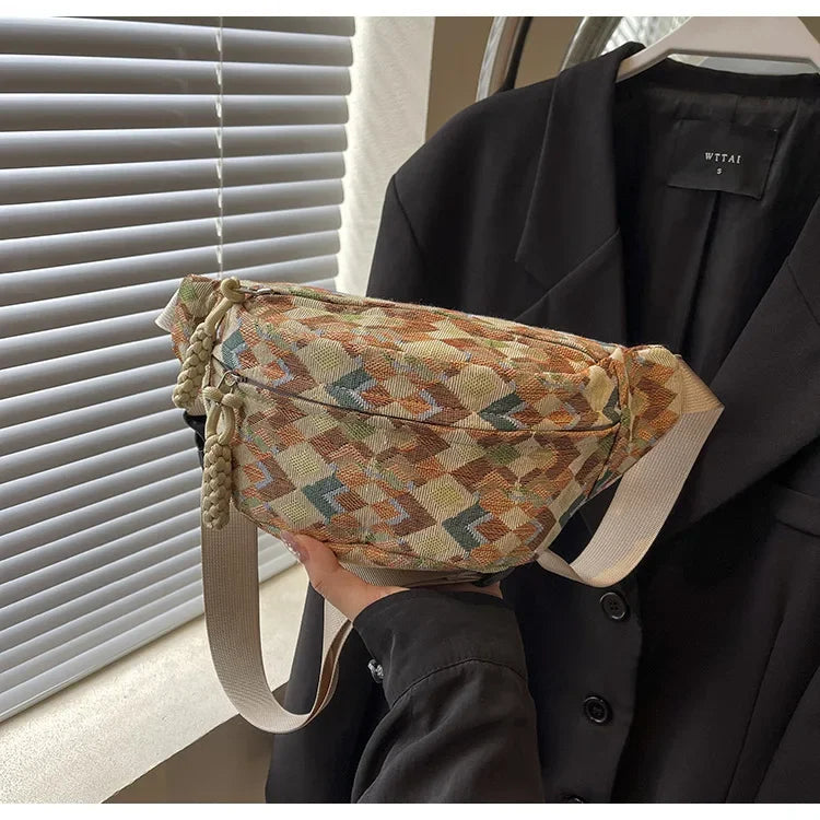 Stylish Corduroy Belt Bag for Women | Versatile Fanny Pack