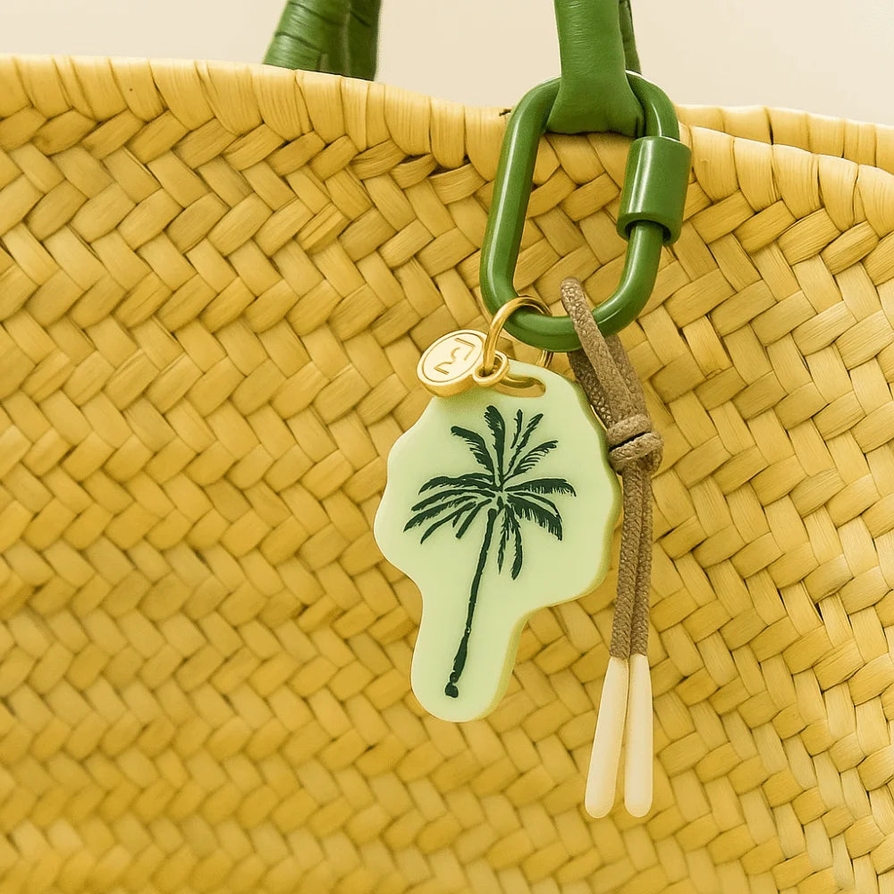Retro Acrylic Charms Keyring | Cute Woven Pendant for Bags