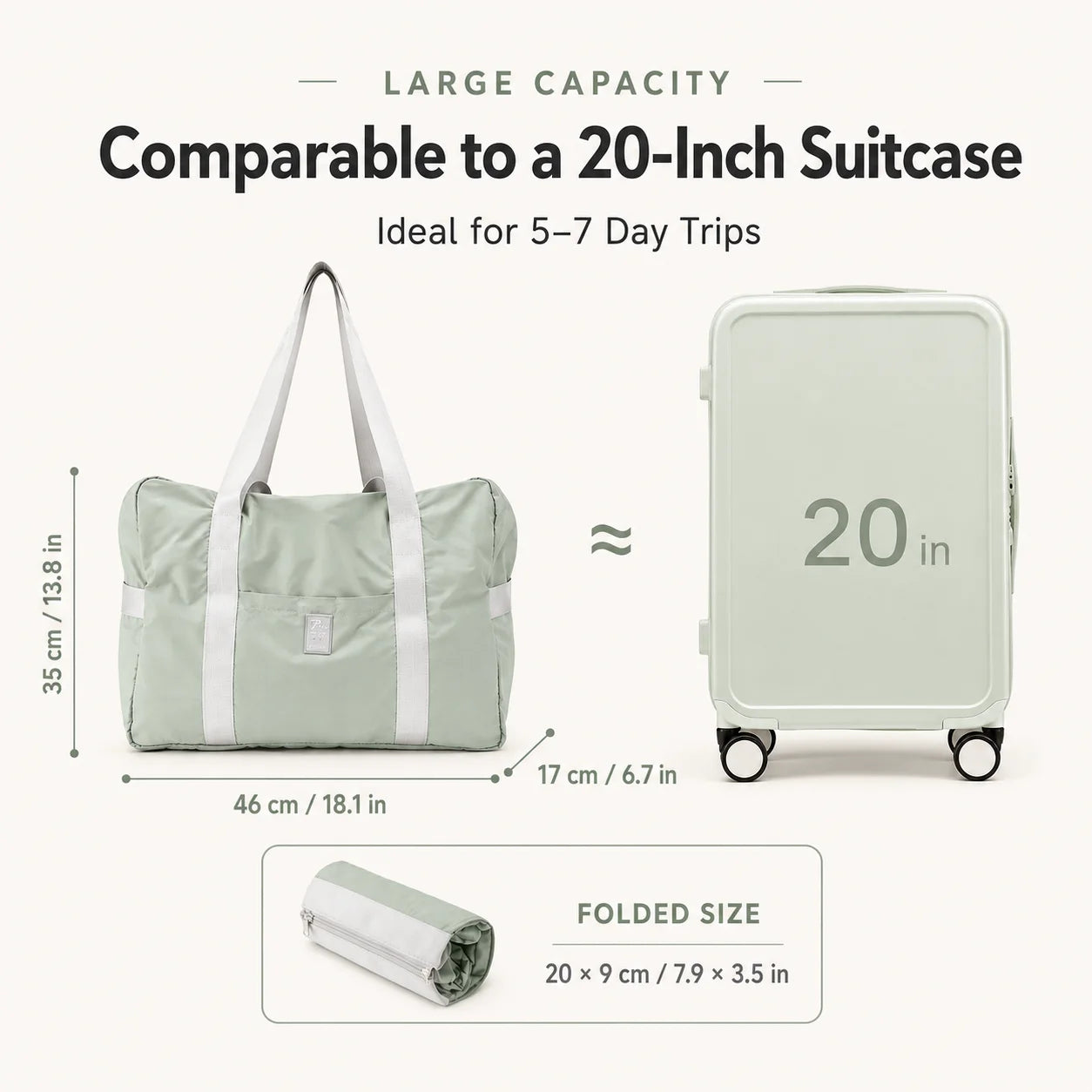 Waterproof Foldable Travel Duffle Bag | Large Capacity & Versatile
