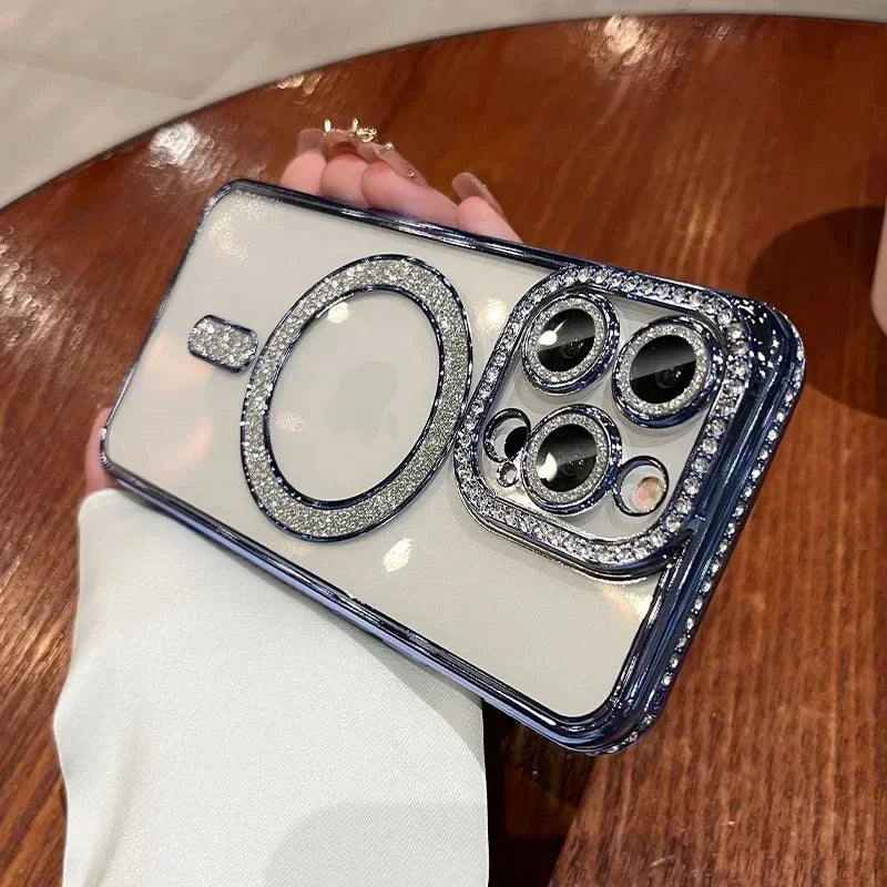 Sparkling Glitter Diamond Transparent Case for iPhone Models