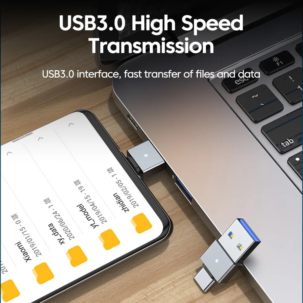 USB 3.0 Male to Type-C Adapter | Fast Charging & Data Transfer