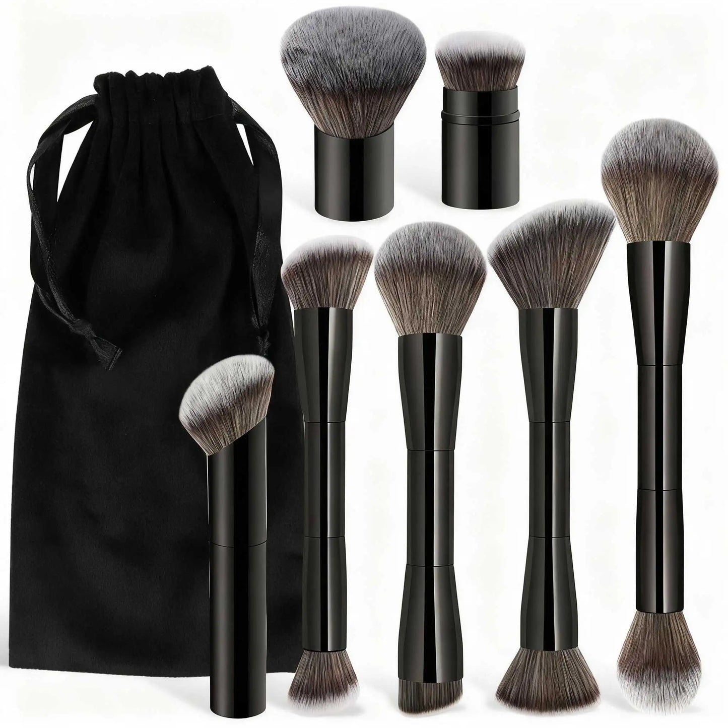 7pcs Double Sided Kabuki Makeup Brush Set | Flawless Finish