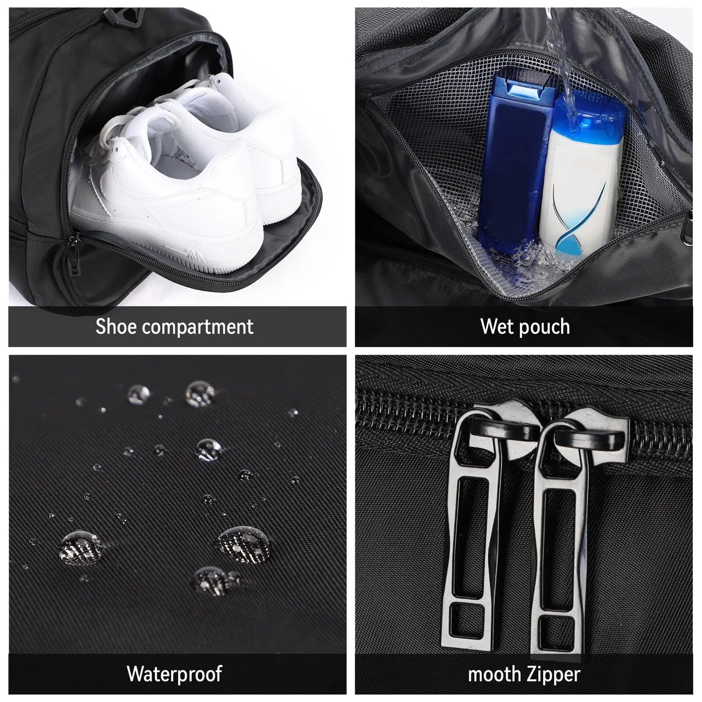 40L Lightweight Gym Duffel Bag with Shoes Compartment for Travel