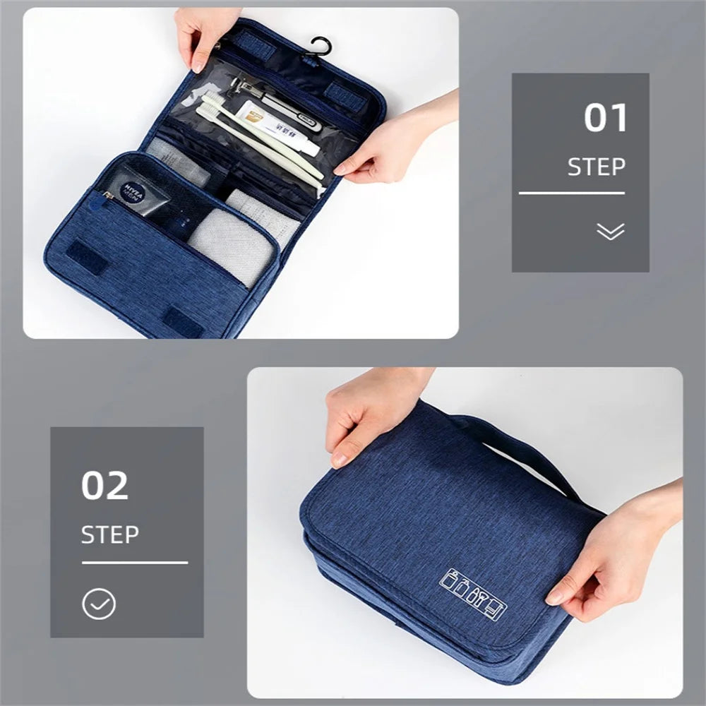 Portable Toiletry Washbag for Travel | Waterproof Cosmetic Storage
