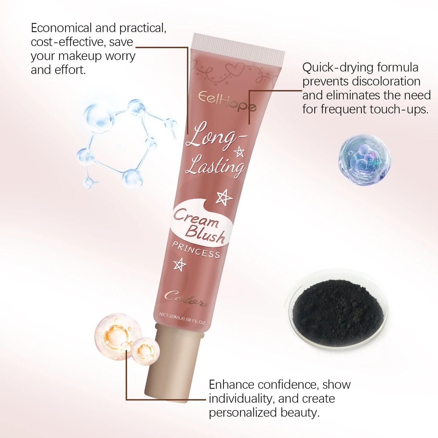 Highly Pigmented Blush Cream | Long-Lasting, Smudge-Proof Makeup
