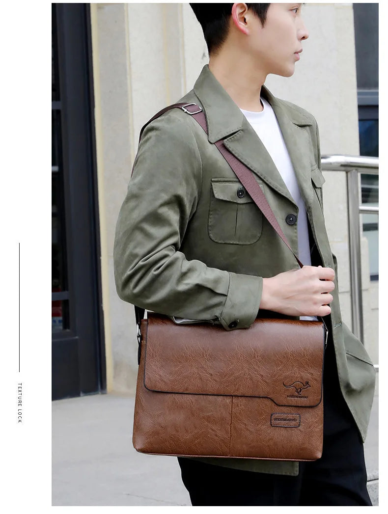 Stylish PU Leather Business Shoulder Bag | Ideal for Professionals