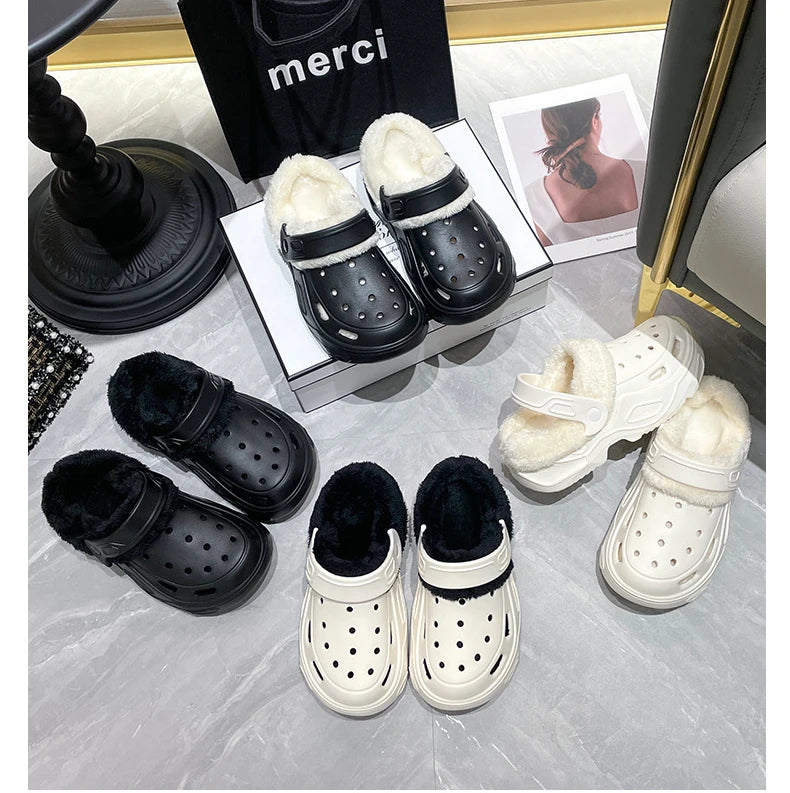 Women's Plush Corduroy Slippers | Cozy Warm Indoor Footwear