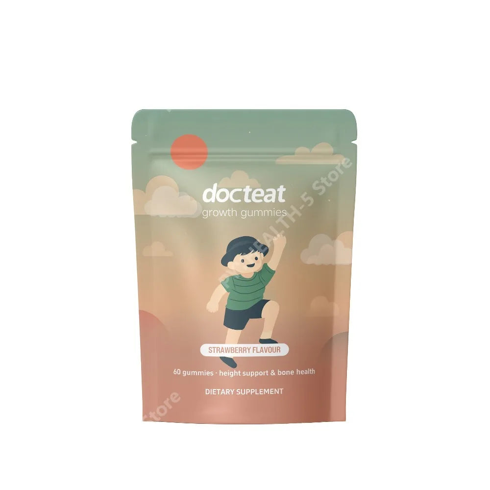 Kids Growth Gummies with Calcium, Vitamin D & K | Strawberry Flavor