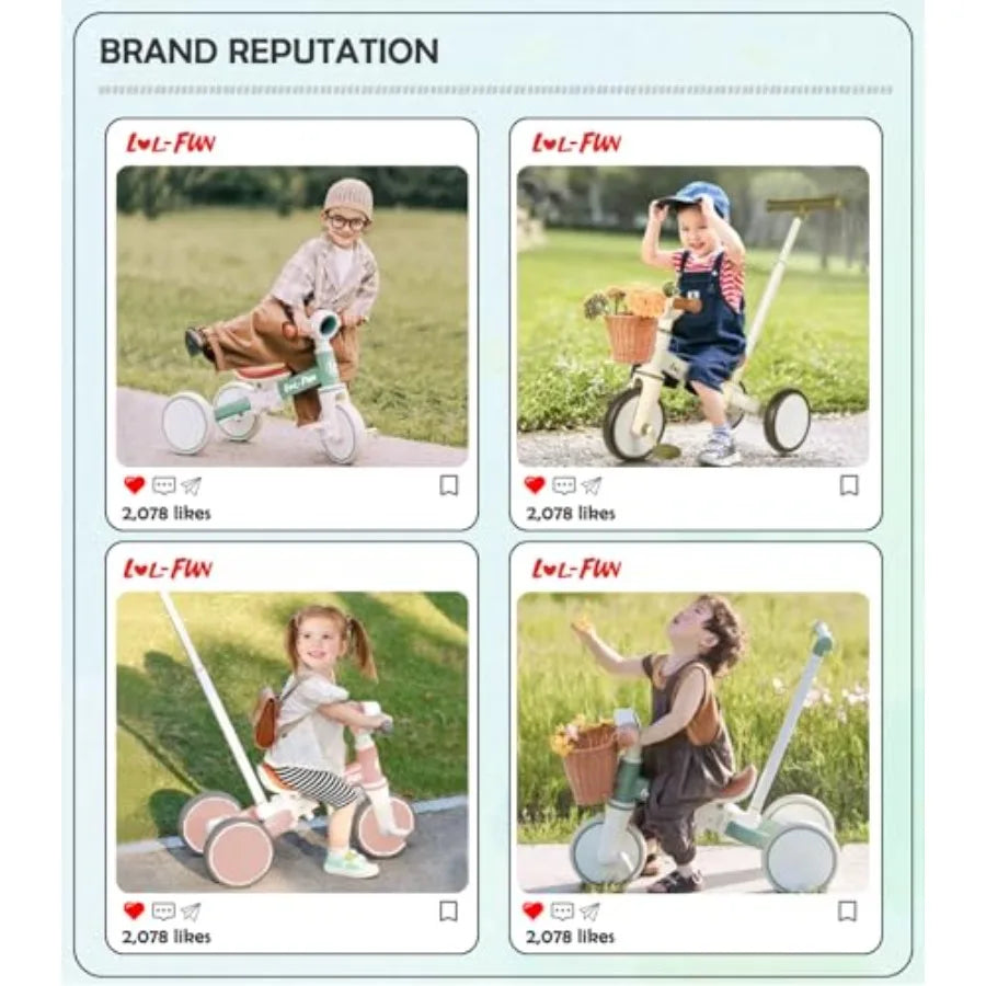 5 in 1 Toddler Tricycles | Fun & Safe Balance Bike for Kids