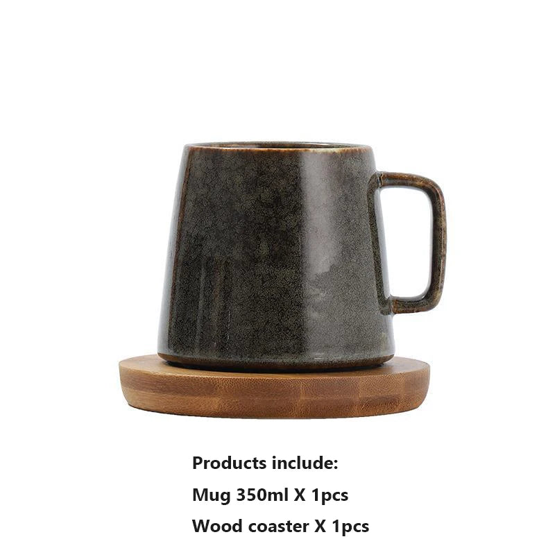 Vintage Ceramic Mug | High-Capacity Coffee and Tea Cup