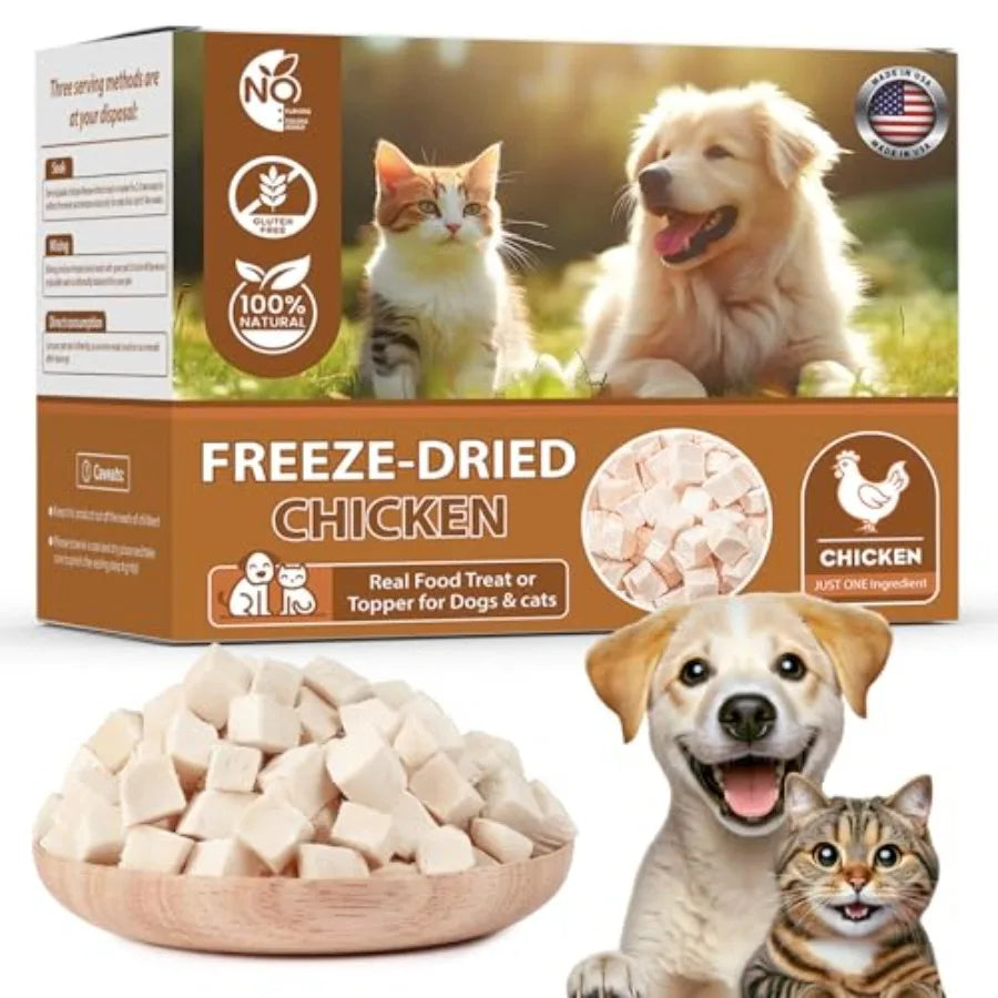 Natural Freeze Dried Chicken Dog Treats | High Protein, No Additives