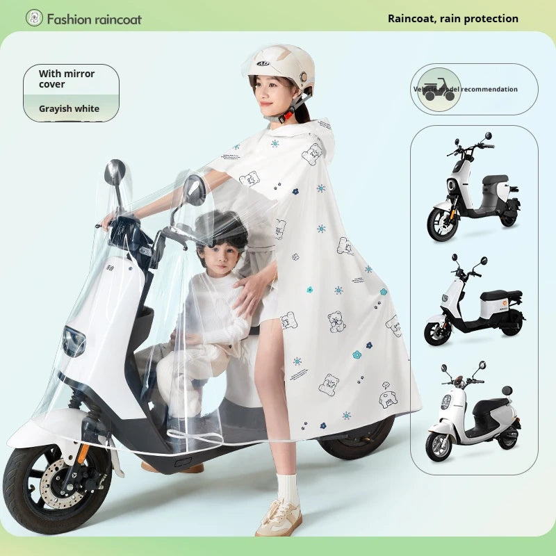 Chubasquero Grueso Transparente para Motos Eléctricas | Máxima Protección