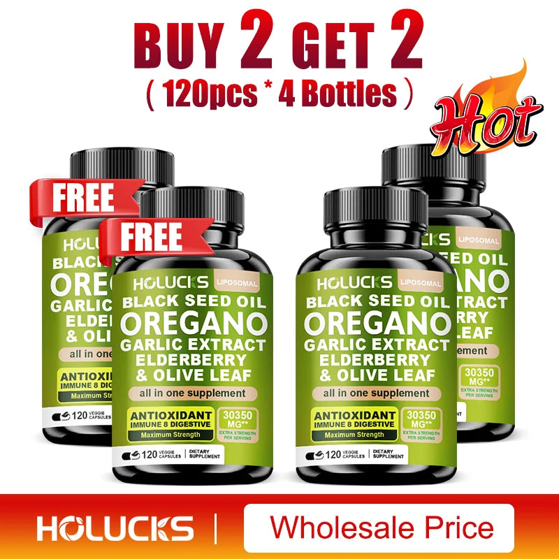10 in 1 Oregano Oil Supplement with Immune & Digestive Support