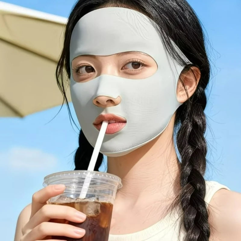 Lightweight Nylon Sunscreen Facial Mask for Outdoor Sports