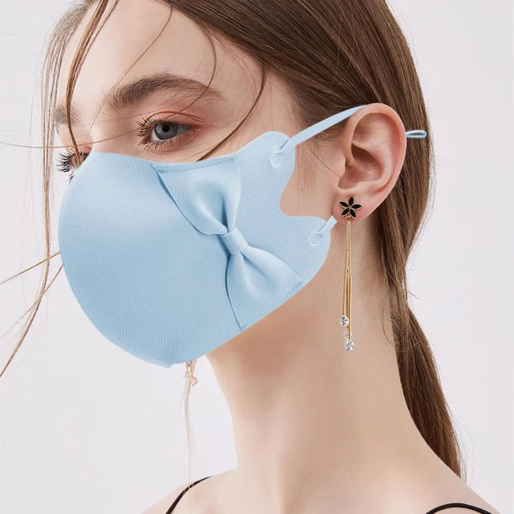 3D Bow Anti-UV Face Mask | Breathable UPF50+ Sunscreen Protection
