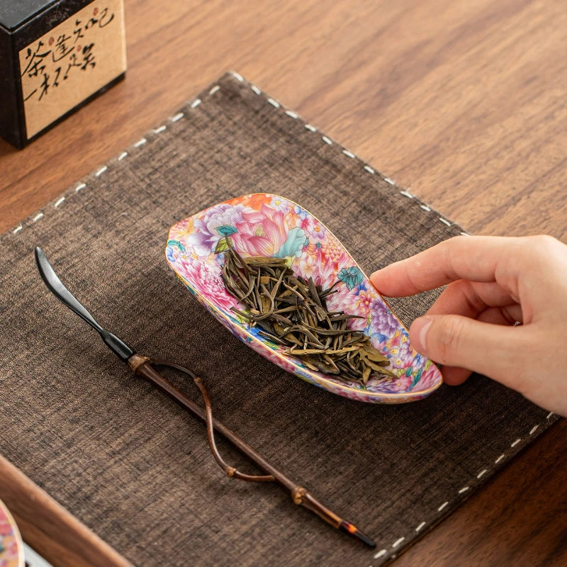 Cucharilla de Cerámica para Té y Café de Hojas Sueltas | Diseño Elegante