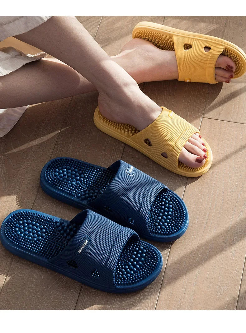 Women & Men Massage Slippers | Soft Non-Slip Indoor Slides